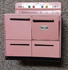 VTG 1950's Wolverine Pink Tin Metal Toy Litho Stove Oven 12"H x 5 1/2"W x 11"L