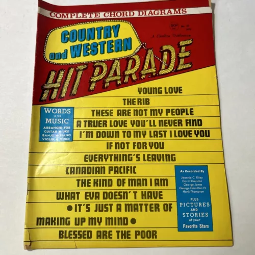 Country and Western Hit Parade - No. 59 January 1970 - Sheet Music & Articles