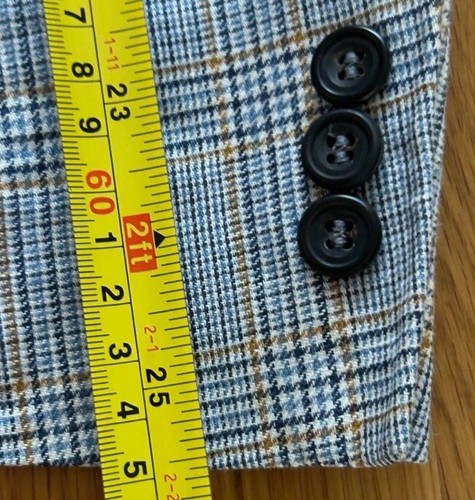 Chaqueta Blazer DAKS London Para Hombre 100% Lino Cuadros Ligera de Verano Talla UK 46 R - Imagen 10 de 12