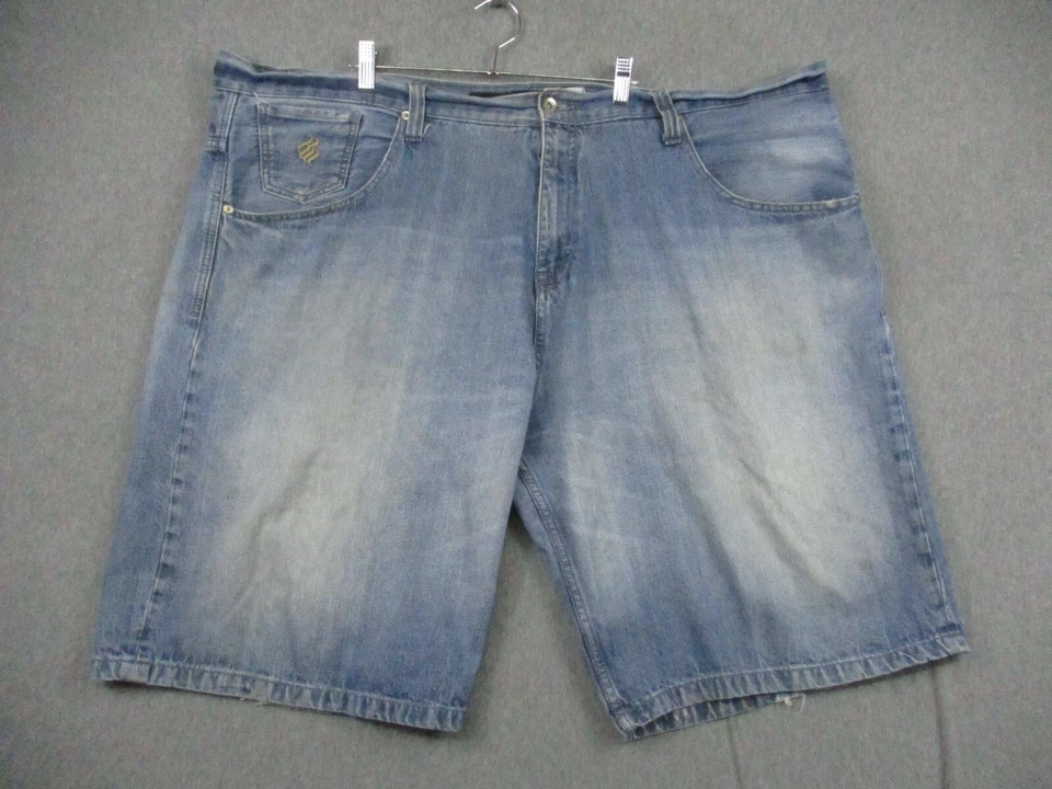 Pantalones Cortos de Jean Rocawear Para Hombres 52 Pantalones Cortos de Denim Hip Hop Sueltos Patinador Pierna Ancha Foto 2 de 4