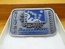 1983 Alaska Silver 25th Anniversary Belt Buckle Metal Limited Edition