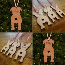 Bouvier des Flandres Dog Bauble Ornament Personalised Chrsitmas Tree Decoration