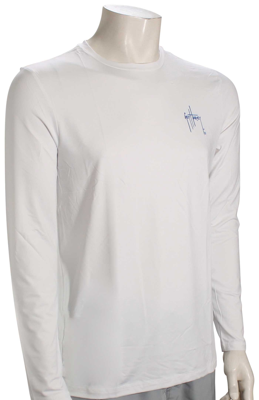 Рубашка для серфинга Guy Harvey Core Solid LS — ярко-белая — новинка