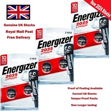 6x Energizer CR2025 3V Lithium Coin Cell Battery DL2025