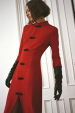 NWT Zara S toggle DRESS red black very sexy