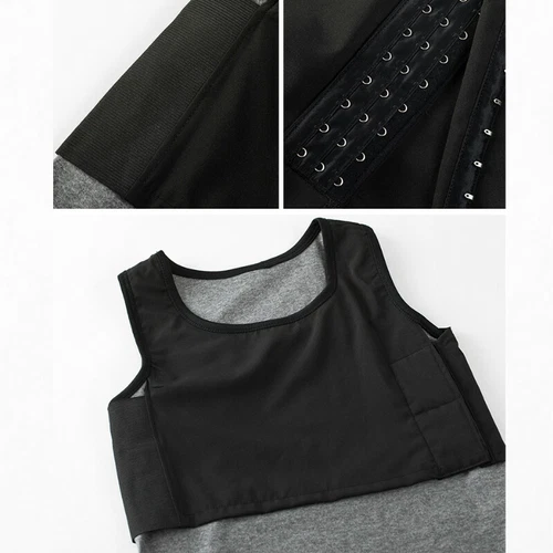 Moda Damska klatka piersiowa Segregator piersi Podkoszulek Tank Top Kamizelka Mocniejszy bandaż - Zdjęcie 6 z 21