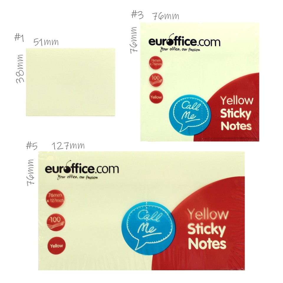 Discount Sticky Post Script Memo Pad Notes Pastel Yellow Stick & Remove ...