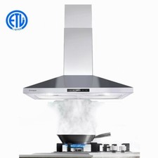 Campana extractora de 30 pulgadas de acero inoxidable montaje en pared cocina sobre estufa ventilación 450 CFM