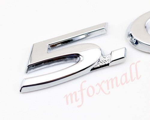 Chrome Metal 3D V8+5.0 Emblem Logo Badge Decal Sticker Car Door Body Decoration - Picture 10 of 11