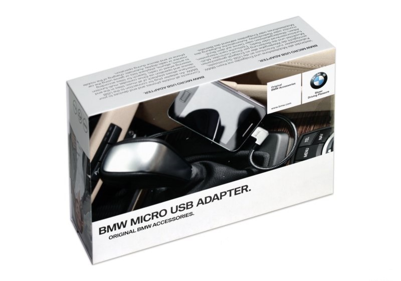 BMW Cavo Adattatore Micro USB 61122336423 - Per Smartphone/MP3 - Compatibile Con Serie 1, 3, 5, X1, X3 E Molti Altri Modelli