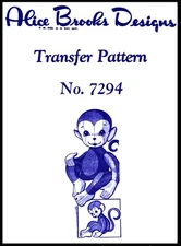 MONKEY Stuffed Animal Pattern Design MO 7294 Craft Toy ~14"~