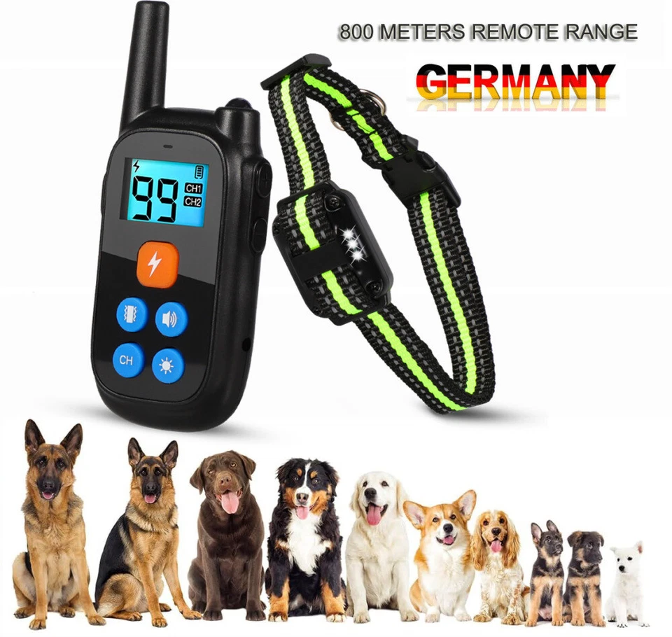 MARKENLOS Hund Ausbildung Erziehungshalsband Fernbedienung Training Ton Vibration Schock-