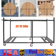 Folding Table Rack Dolly Cart W/ Casters Max 8 Round Table 12 Folding Table