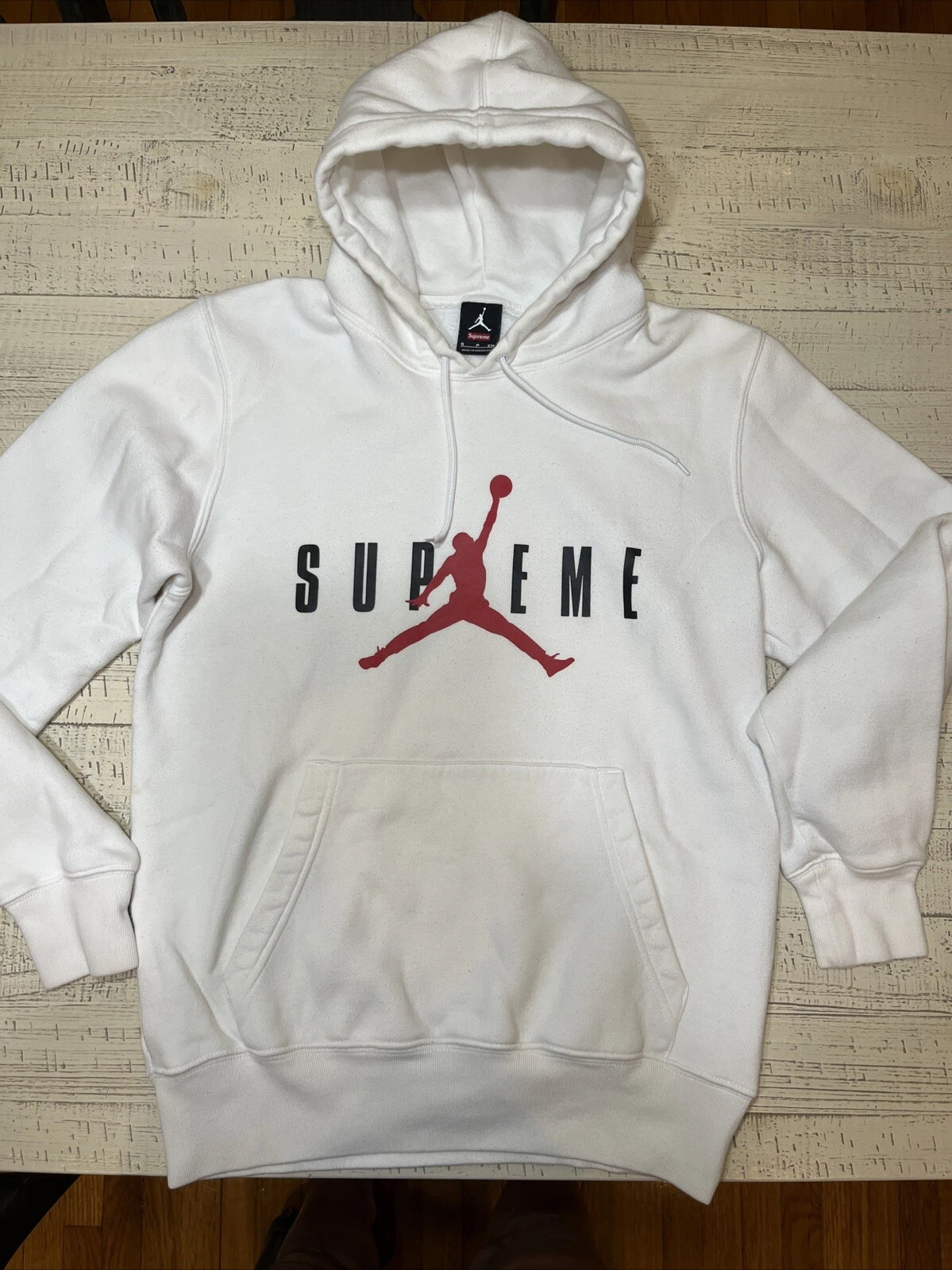 Sweat à capuche blanc Supreme x Air Jordan 2015 taille S