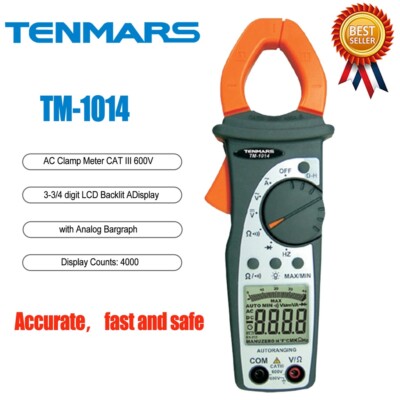 Tenmars TM-1014 AC Clamp Meter New in box Free Shipping Kd