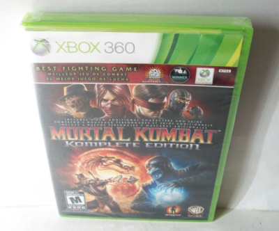 Mortal Kombat Komplete Edition Xbox 360 Sealed Game Black Complete