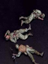 Unassembled Unpainted  1/35 Resin Soldier model kits 3man 5877