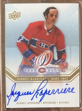 08-09 UD CENTENNIAL MONTREAL CANADIENS HABS INKS JACQUES LAPERRIERE HABS-JL