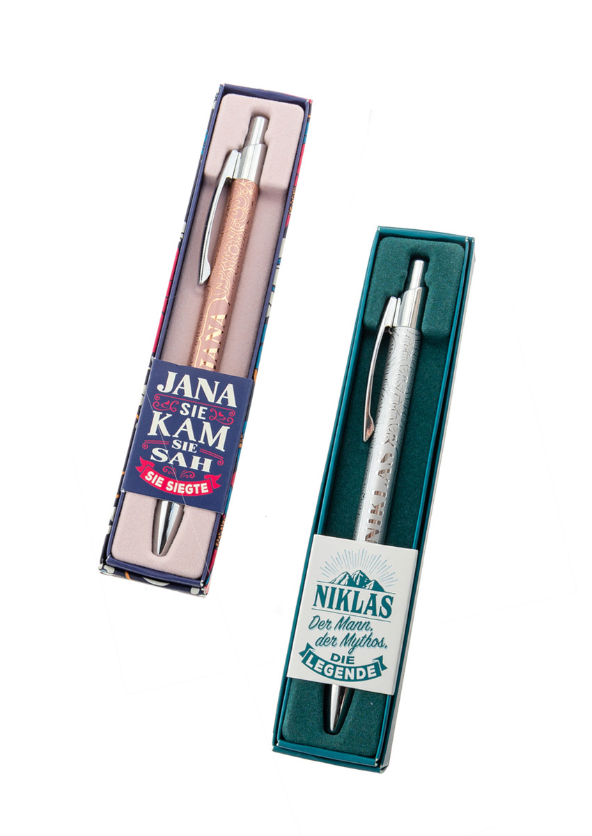H&H - Personalisierter Kugelschreiber "Kuli Echter Kerl & Top Lady" mit Namen