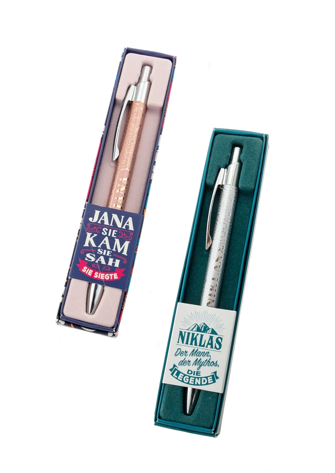 H&H - Personalisierter Kugelschreiber "Kuli Echter Kerl & Top Lady" mit Namen