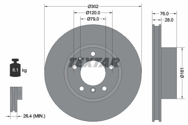 2X Textar 92042400 Bremsscheibe FüR BMW-image