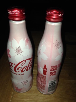 2 Coca Cola Japan spring 2018 special edition full bottles 