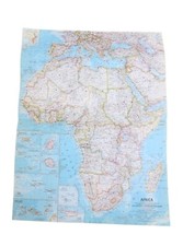 1960 Vintage Africa Map National Geographic 92907