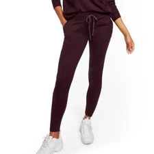 Soho Sweater Pants Joggers Women’s L Purple Soft Knit Casual Stretch COZY NWT