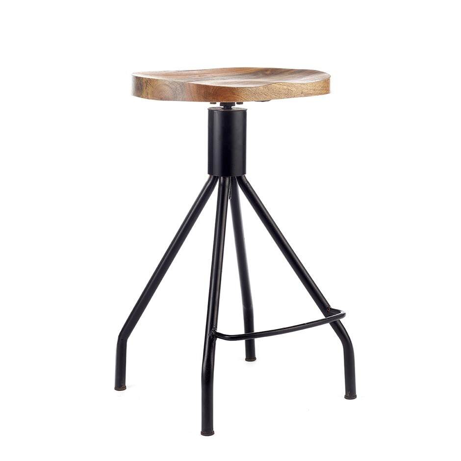 The Elm Home and Homemade Garden Bar Kitchen Pub Café Breakfast Stool Solid Mang