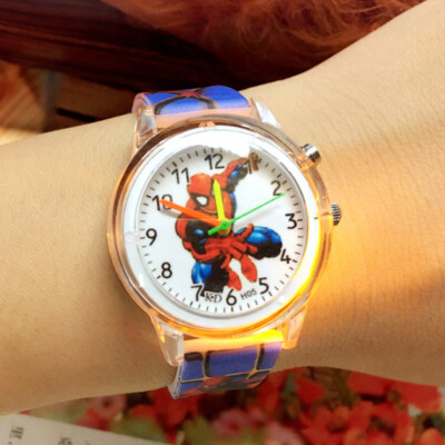 Kinder Armbanduhr Spiderman mit Blinklicht Kinderuhr Jungenuhr Geburtstag