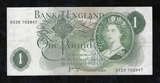ONE POUND BANK NOTE �1 - BE81c - VF VERY FINE - PAGE - DX29