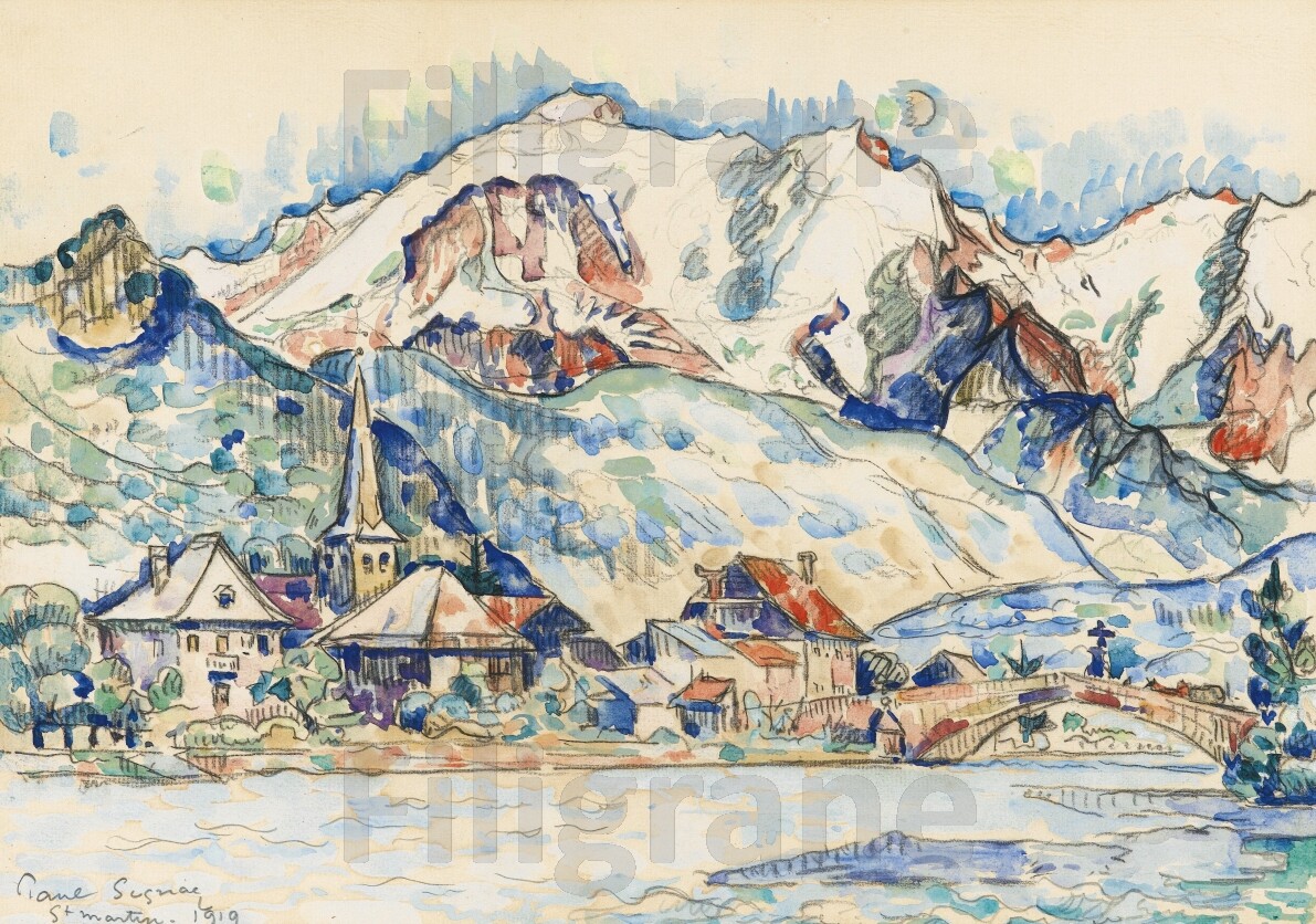 Reproduction 50x70cm tableau St Martin sur la Chambre affiche affiche paysage