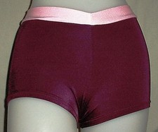 NWT Pumpers Maroon Spandes Shorts Costume Child Large