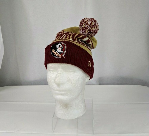 Red Florida Seminoles Beanie Hat Pom 