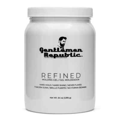 GENTLEMEN REPUBLIC REFINED 64 oz HAIR GEL - AUTHENTIC -
