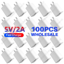 Lot 100X 5V 2A USB Port Wall Charger 5 Volt 2 Amp AC-DC Power Adapter Converter