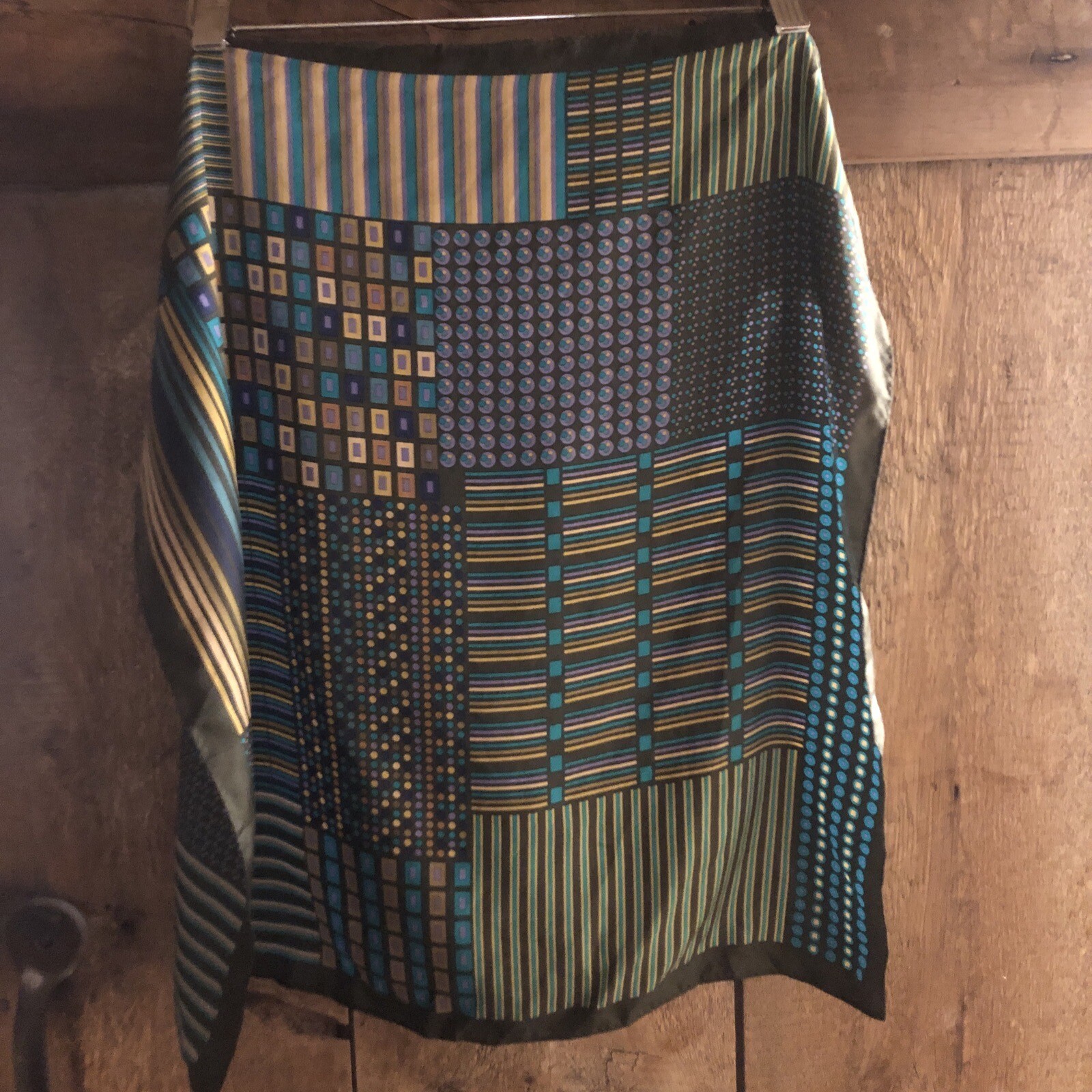 Echo 20" Square Scarf, Geometric Pattern...purple… - image 1