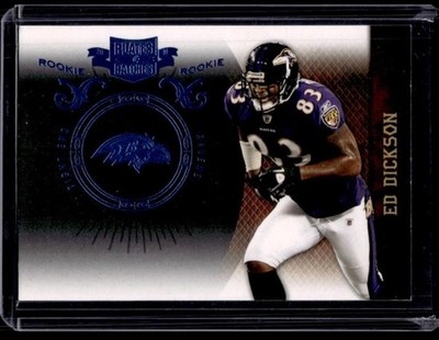 2010 Panini Plates & Patches Ed Dickson Platinum Rookie RC #/10 Ravens