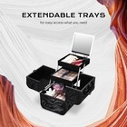 Byootique Rolling Makeup Train Case with Portable Cube Case Cosmetic Organizer — photo 5