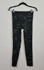 Spanx Leggings Womens M Green Camo Look At Me Now Seamless Mid Rise Pull On