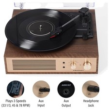 Retro Bluetooth Record Player with Built-in Speakers