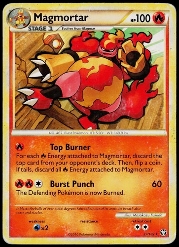 Magmortar 27/102 HGSS Triumphant - Pokemon DMG (Rare)