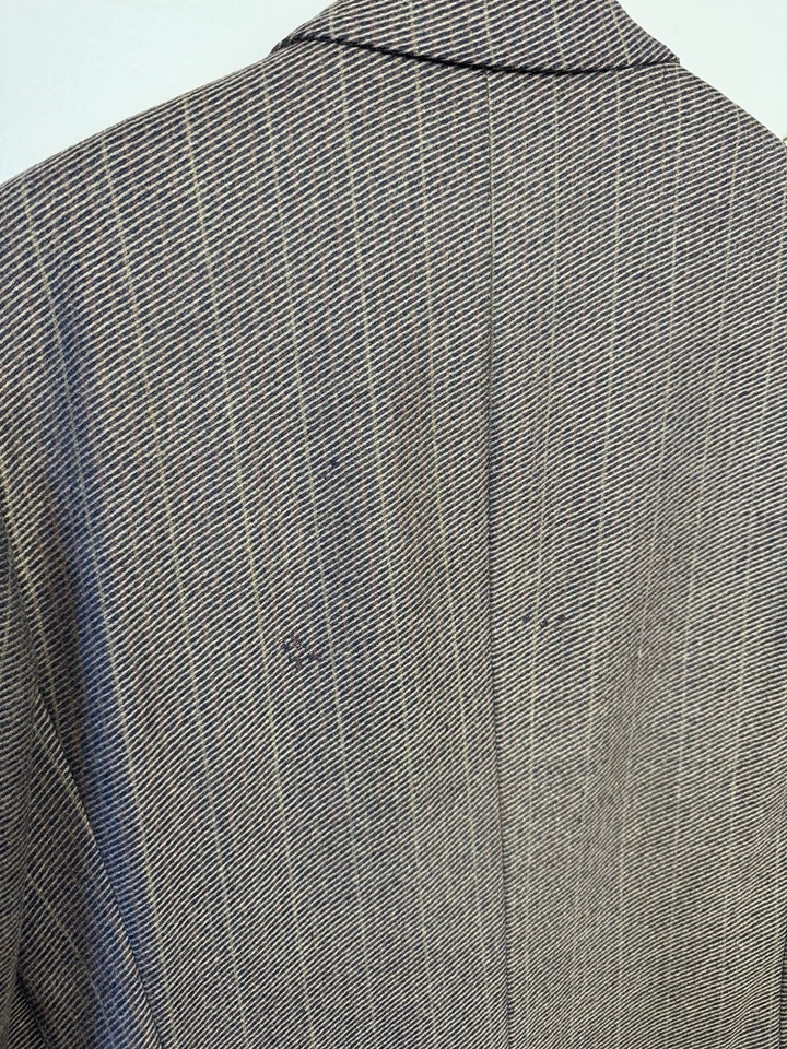 Traje De Colección Giorgio Armani Hecho en Italia Cedric Cuadros/Rayas Lana Marrón 42 L Foto 3 de 4