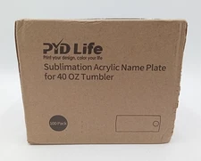 PYD Life 100ct Sublimation Acrylic Name Plates for 40oz Tumbler