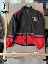 Monterey California Black Red Reversible Jacket Boys Size Large Embroidere