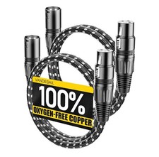 XLR Cables, 3ft 2 Pack Microphone Cable, XLR Male to Female Balanced Microphone