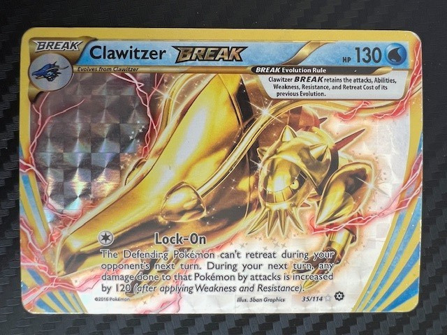 Pokémon TCG Clawitzer Break Steam Siege 35/114 Holo Rare HP
