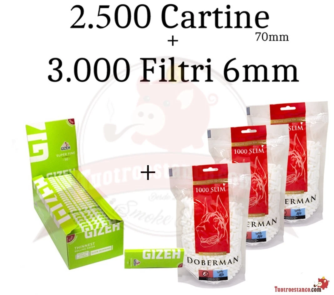 GIZEH Super Fine Green Da 50 Libretti- 50 Cartine