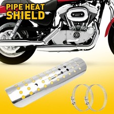 Motorcycle Pipe Heat Guard Shield Silver Fits Honda Kawasaki Dirt Bike Upgrade