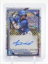 ARJUN NIMMALA 2024 BOWMAN CHROME 1ST SPECKLE REFRACTOR AUTO /299 Q6062